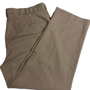 PGA TOUR Men's Khaki Performance Pants 42X32 Golf Active Waistband Lightweight